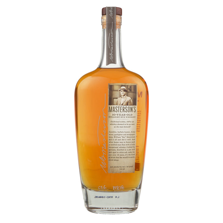 
            
                Load image into Gallery viewer, Masterson&amp;#39;s 10 Year Canadian Straight Rye Whiskey - 750ml
            
        